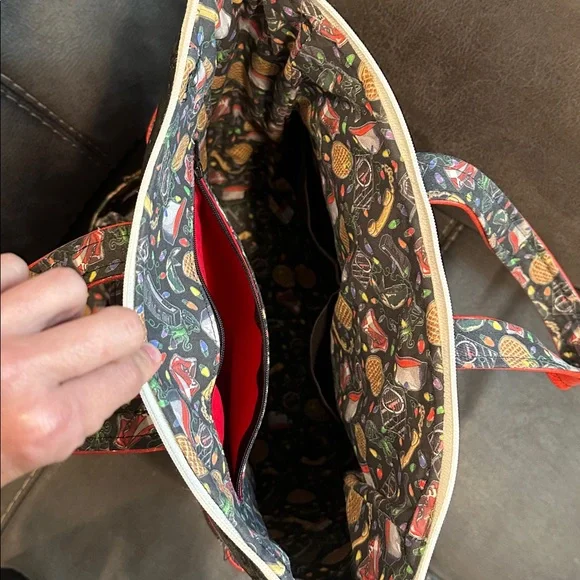 Mouth Breather Tote Bag with Red and Black Accents - Picture 4 of 4